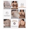 imageHORISUN Bras for Women No Underwire Wireless Seamless Wirefree Support Lift Full Coverage Push Up T Shirt BraCoffee Color