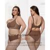 imageHORISUN Bras for Women No Underwire Wireless Seamless Wirefree Support Lift Full Coverage Push Up T Shirt BraCoffee Color