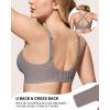 imageHORISUN Womens No Underwire Bras Supportive Scalloped V Neck Tshirt Bra Comfortable Wireless Seamless Push Up BraletteGrey