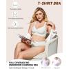imageHORISUN Womens No Underwire Bras Supportive Scalloped V Neck Tshirt Bra Comfortable Wireless Seamless Push Up BraletteWhite