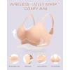 imageHORISUN Womens Bras Comfortable Wireless Push Up Bra Seamless Full Coverage No Underwire Bralettes for Women with SupportNude
