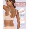 imageHORISUN Womens Bras Comfortable Wireless Push Up Bra Seamless Full Coverage No Underwire Bralettes for Women with SupportNude