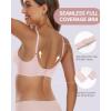 imageHORISUN Womens Bras Comfortable Wireless Push Up Bra Seamless Full Coverage No Underwire Bralettes for Women with SupportPink