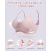 imageHORISUN Womens Bras Comfortable Wireless Push Up Bra Seamless Full Coverage No Underwire Bralettes for Women with SupportPink