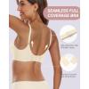 imageHORISUN Womens Bras Comfortable Wireless Push Up Bra Seamless Full Coverage No Underwire Bralettes for Women with SupportWhite