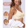 imageHORISUN Womens Bras Comfortable Wireless Push Up Bra Seamless Full Coverage No Underwire Bralettes for Women with SupportWhite