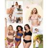 imageHORISUN Womens No Underwire Bras Supportive Scalloped V Neck T Shirt Bra Comfortable Wireless Seamless Push Up BraletteCoffee