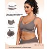 imageHORISUN Wireless T Shirt Bra Seamless Push Up Bralette Full Coverage V Neck Comfortable Bras for WomenNew Coffee