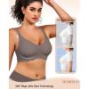 imageHORISUN Wireless T Shirt Bra Seamless Push Up Bralette Full Coverage V Neck Comfortable Bras for WomenNew Coffee