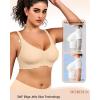imageHORISUN Wireless T Shirt Bra Seamless Push Up Bralette Full Coverage V Neck Comfortable Bras for WomenNew Nude