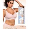 imageHORISUN Wireless T Shirt Bra Seamless Push Up Bralette Full Coverage V Neck Comfortable Bras for WomenNew Pink