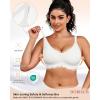 imageHORISUN Wireless T Shirt Bra Seamless Push Up Bralette Full Coverage V Neck Comfortable Bras for WomenNew White