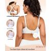 imageHORISUN Wireless T Shirt Bra Seamless Push Up Bralette Full Coverage V Neck Comfortable Bras for WomenNew White