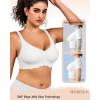 imageHORISUN Wireless T Shirt Bra Seamless Push Up Bralette Full Coverage V Neck Comfortable Bras for WomenNew White