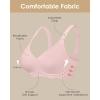 imageHORISUN Wireless T Shirt Bra Seamless Push Up Bralette Full Coverage V Neck Comfortable Bras for WomenPink