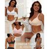 imageHORISUN Wireless T Shirt Bra Seamless Push Up Bralette Full Coverage V Neck Comfortable Bras for WomenPink