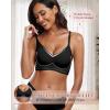 imageHORISUN Womens Wireless Seamless Pullover Bra with Soft Support Vest No Underwire Criss Cross Back T Shirt BraBlack