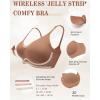 imageHORISUN Womens Wireless Seamless Pullover Bra with Soft Support Vest No Underwire Criss Cross Back T Shirt BraCoffee