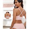 imageHORISUN Womens Wireless Seamless Pullover Bra with Soft Support Vest No Underwire Criss Cross Back T Shirt BraPink