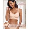 imageHORISUN Womens Wireless Seamless Pullover Bra with Soft Support Vest No Underwire Criss Cross Back T Shirt BraSkin