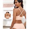 imageHORISUN Womens Wireless Seamless Pullover Bra with Soft Support Vest No Underwire Criss Cross Back T Shirt BraSkin