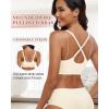 imageHORISUN Womens Wireless Seamless Pullover Bra with Soft Support Vest No Underwire Criss Cross Back T Shirt BraWhite