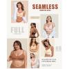 imageHORISUN Womens Wireless Seamless Pullover Bra with Soft Support Vest No Underwire Criss Cross Back T Shirt BraWhite