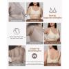 imageHORISUN Bras for Women No Underwire Wireless Seamless Wirefree Support Lift Full Coverage Push Up BraBeige