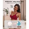 imageHORISUN Comfortable Seamless Full Coverage Bra for Women Wireless Bras with Soft Support Regular and Plus SizeBurgundy Red