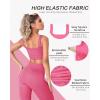 imageHORISUN Workout Sets for Women 2 Piece Outfits Seamless Ribbed Crop Tank Top Sports Bra High Waist Biker Shorts Yoga Leggings