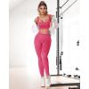imageHORISUN Workout Sets for Women 2 Piece Outfits Seamless Ribbed Crop Tank Top Sports Bra High Waist Biker Shorts Yoga Leggings