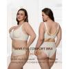 imageHORISUN Bras for Women No Underwire Wireless Seamless Wirefree Support Lift Full Coverage Push Up T Shirt BraBeige