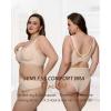 imageHORISUN Bras for Women No Underwire Wireless Seamless Wirefree Support Lift Full Coverage Push Up T Shirt BraDark Skin