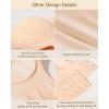 imageHORISUN Wireless Seamless Bras for Women No Underwire Wavy V Neck Soft Support Full Coverage Comfortable BraNude