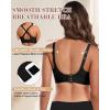 imageHORISUN Womens Wireless Comfortable Bra Seamless Bras No Underwire Push Up Deep V Scalloped Bralettes with SupportBlack