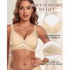 imageHORISUN Womens Wireless Comfortable Bra Seamless Bras No Underwire Push Up Deep V Scalloped Bralettes with SupportNude