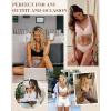 imageHORISUN Womens Wireless Comfortable Bra Seamless Bras No Underwire Push Up Deep V Scalloped Bralettes with SupportNude