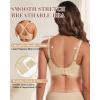 imageHORISUN Womens Wireless Comfortable Bra Seamless Bras No Underwire Push Up Deep V Scalloped Bralettes with SupportNude