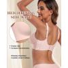 imageHORISUN Womens Wireless Comfortable Bra Seamless Bras No Underwire Push Up Deep V Scalloped Bralettes with SupportPink