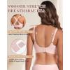 imageHORISUN Womens Wireless Comfortable Bra Seamless Bras No Underwire Push Up Deep V Scalloped Bralettes with SupportPink
