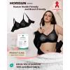 imageHORISUN Lace Jelly Bras for Women No Underwire Seamless Wireless V Neck Push Up No Wire Full Coverage BralettesBlacknude