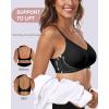 imageHORISUN Women Bras Push Up Wireless Plus Size No Underwire Black XXLarge
