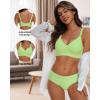 imageHORISUN Womens Bras Wirefree Bras for Women Seamless Soft No Show Push Up BraLemon Green 4XL