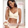 imageHORISUN Womens Bras no Underwire Wireless Bra Comfortable Push Up Seamless Bralettes Soft V Neck Brassiere Full Coverage Everyday Bra White XLarge
