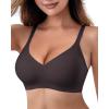 imageHORISUN Seamless Bra for Women No Underwire Comfort Push Up Bras Buttery Soft Wireless Bralette Full Coverage Sport Everyday Bra Port Grey XXLarge