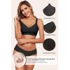imageHORISUN Full Coverage TShirt Bra Seamless Bras for Women Comfortable No Underwire Bralettes Black 2XLP