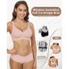 imageHORISUN Soft Everyday Wireless Bra Seamless Bras for Women Comfortable Push Up Bra No Underwire BralettePink1