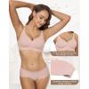 imageHORISUN Soft Everyday Wireless Bra Seamless Bras for Women Comfortable Push Up Bra No Underwire BralettePink1