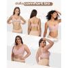 imageHORISUN Soft Everyday Wireless Bra Seamless Bras for Women Comfortable Push Up Bra No Underwire BralettePink1