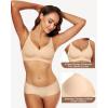 imageHORISUN Wireless Bras with Support and Lift Bralettes for Women No Underwire Bra Full Coverage Seamless Bra Pink Nude S